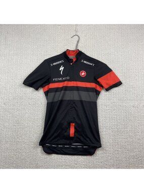 Castelli x Specialized S-Work Cycling Black Jersey Short Sleeve Full Zip Sz XS